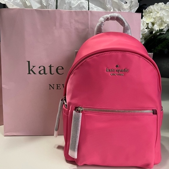 kate spade Handbags - Kate Spade Backpack - BNWT (Pink with Deep Red straps)